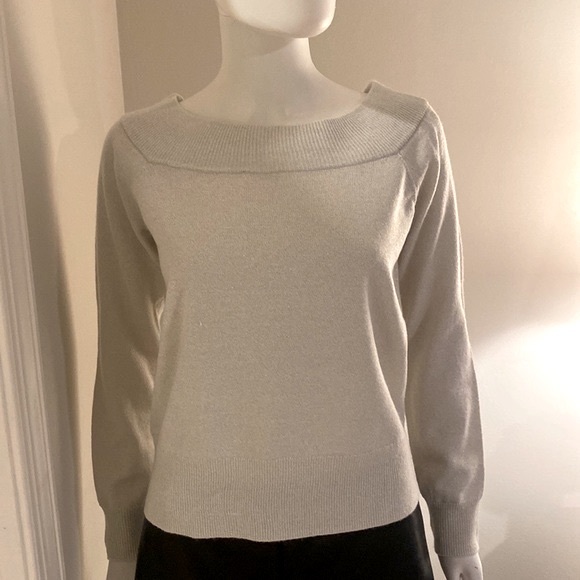 CeCe Boatneck Metallic Knit Sweater - Picture 4 of 6